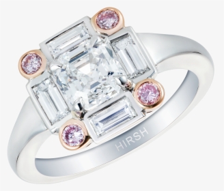 Ice Diamond And Pink Diamond Ring - Engagement Ring, HD Png Download, Free Download