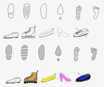 Boots, Shoe, Slipper, Footprint Footprint, Print - Shoe, HD Png Download, Free Download