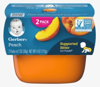 1st Foods Peach - Gerber First Foods Peas, HD Png Download, Free Download