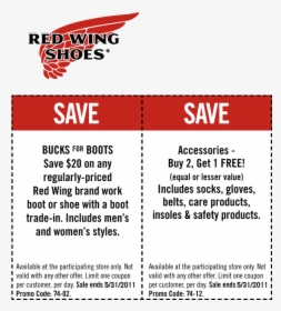 Red Wing Boots Coupons 2018, HD Png 