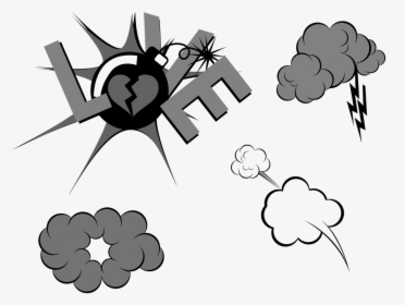 Clouds Explosion Cartoon Free Picture - Cartoon, HD Png Download, Free Download