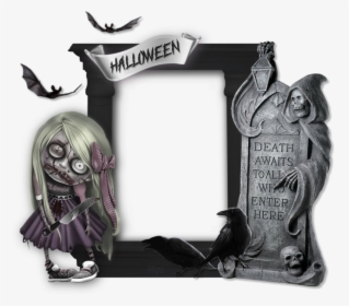 Cadre Halloween, Zombie - Creepy Gravestones, HD Png Download, Free Download