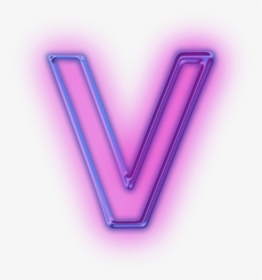 Clip Art Letras Neon Png - Letter V In Purple, Transparent Png, Free Download