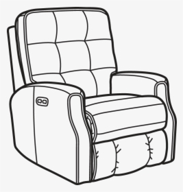 Devon Leather Power Rocking Recliner With Power Headrest - Drawing Of Recliner, HD Png Download, Free Download
