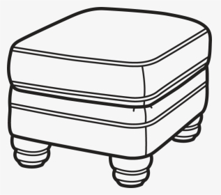 7790-08 - Footstool Clipart Black And White, HD Png Download, Free Download
