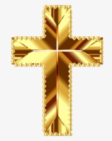 Transparent Colorful Crosses Clipart - Transparent Background Gold Cross, HD Png Download, Free Download