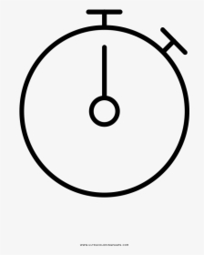 Stopwatch Coloring Page - Circle, HD Png Download, Free Download
