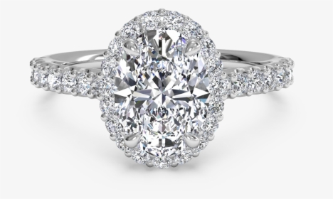 Halo Oval Engagement Rings, HD Png Download, Free Download