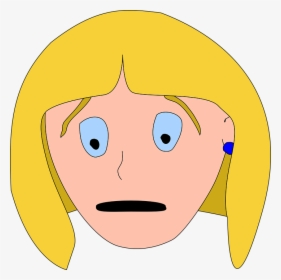 Scared Clip Art At Vector Clip Art Online Royalty - Cartoon Worried Face Girl, HD Png Download, Free Download