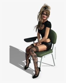 Fashionable Styles For A Plus Girl - Sitting, HD Png Download, Free Download