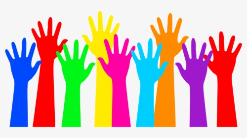 Clipart Hands Up , Png Download - Colorful Hands Clipart, Transparent Png, Free Download