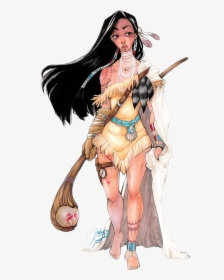 Pocahontas Png Background Image - Disney Princesses Reimagined As Warriors, Transparent Png, Free Download
