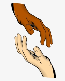 Hands Cliparts Zone - Touching Hands Clipart, HD Png Download, Free Download