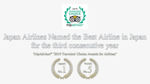 Japan Airlines Named The Best Airline In Japan For - Trip Advisor, HD Png Download, Free Download