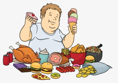 Eating Food Png Transparent Eating Food Images - Eating Too Much Clipart, Png Download, Free Download