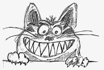 Crazy Cool Cat Clip Arts - Crazy Cat Drawing, HD Png Download, Free Download