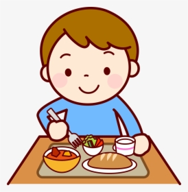 Food Eating Lunch Child Clip Art - Eating Lunch Clipart, HD Png Download, Free Download