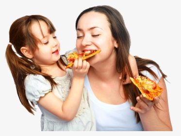 Woman Eating Png - Family Eating Pizza Png, Transparent Png, Free Download