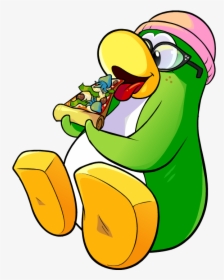 Girl Eating Pizza Clipart - Transparent Background Club Penguin, HD Png Download, Free Download