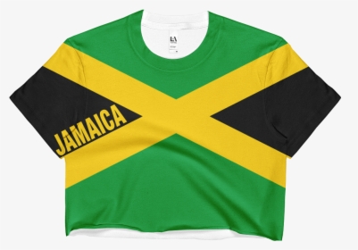 Jamaica Flag Print Crop Top - Jamaican Flag Crop Top, HD Png Download, Free Download