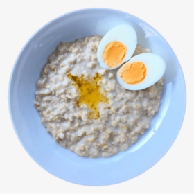 Oatmeal With Hard Boiled Egg - Fried Egg, HD Png Download, Free Download