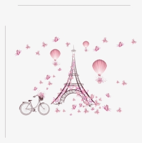 Freetoedit Paris France Torreeiffel - Pink Eiffel Tower Wall Stickers, HD Png Download, Free Download