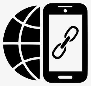 Globe With Iphone - Online Retailer Icon, HD Png Download, Free Download