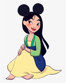#mulan #disney #cute #cartoon #drawing #❤️ Xxx#freetoedit - Disney Princess With Mickey Ears Art, HD Png Download, Free Download