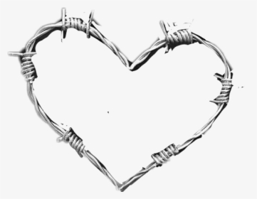 #sticker #heart #barbwire - Emo Cacheada, HD Png Download, Free Download