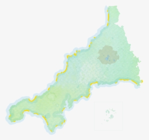 Simple Map Of Cornwall, HD Png Download, Free Download