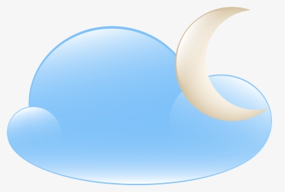 Moon And Cloud Weather Icon Png Clip Art - Circle, Transparent Png, Free Download