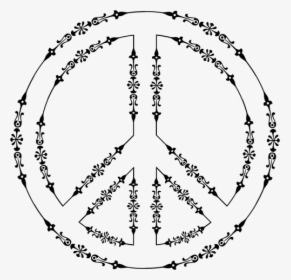 Victorian Style Peace Sign - Peace Symbols, HD Png Download, Free Download