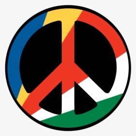 Seychelles Peace Symbol Flag Cnd Logo Nik Bear Brown - Circle, HD Png Download, Free Download