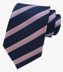 Striped Navy-pink Tie By Elfeves - Pattern, HD Png Download, Free Download