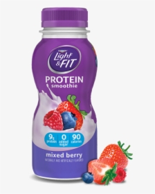 Light And Fit Protein Smoothie Mixed Berry, HD Png Download, Free Download