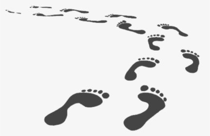 #footsteps #foot #prints #grey - Footprint Clipart Black And White, HD Png Download, Free Download