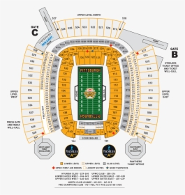 Image Result For Steelers Seating Chart - Heinz Field Seating Chart, HD Png Download, Free Download