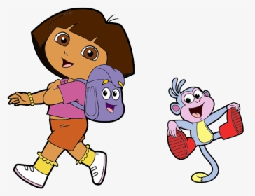 Dora The Explorer Clip Art - Dora The Explorer And Backpack, HD Png Download, Free Download