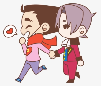 Ace Attorney College Phoenix And Edgeworth, HD Png Download, Free Download