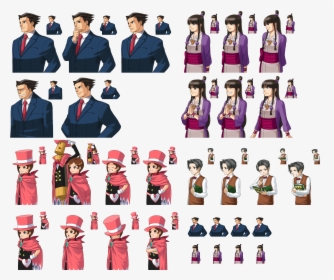 Transparent Phoenix Wright Png - Phoenix Wright Investigations Sprites, Png Download, Free Download