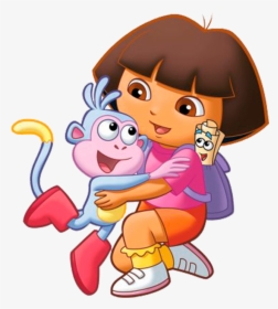 Dora The Explorer - Dora And Boots Hugging, HD Png Download, Free Download