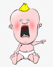 Baby, Crying, Mad, Upset, Infant, Child, Kid, Suckling - Crying Baby Cartoon, HD Png Download, Free Download