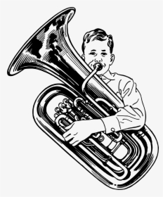 Tuba Drawing Brass Instruments Sousaphone Clip Art - Tuba Clip Art, HD Png Download, Free Download