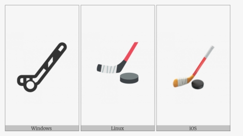 Ice Hockey Stick And Puck On Various Operating Systems - Putter, HD Png Download, Free Download