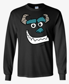 Sulley Face Graphic Ls Shirt/hoodie/sweatshirt Ls T - Monsters Inc Shirt Png, Transparent Png, Free Download