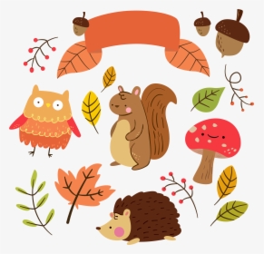 Fall Clipart Fox Cute - Autumn Clipart Free, HD Png Download, Free Download