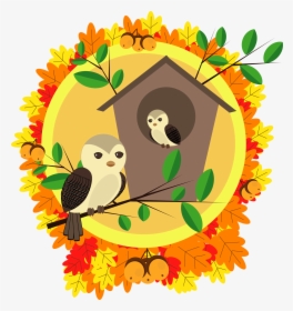 Happy Autumn Clip Arts - Autumn Bird Clipart, HD Png Download, Free Download