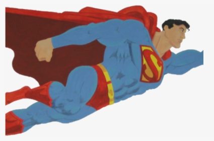 Superman Logo Clipart Flying - Super Man Flying Cartoon Png, Transparent Png, Free Download