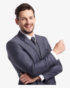 Happy Man In Suit, HD Png Download, Free Download
