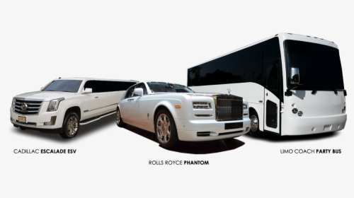 Photo Of The Escalade Esv Limo, Rolls Royce Phantom - Rolls Royce Party Bus, HD Png Download, Free Download
